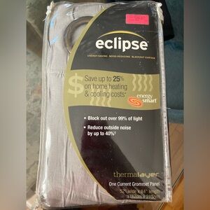 Eclipse blackout curtain panel - 2 sets! Charcoal Gray